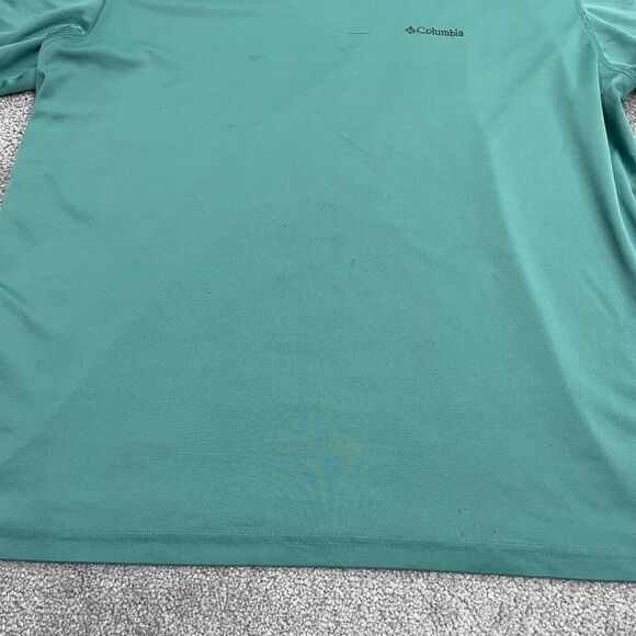 Columbia Meaker Peak Omni Wick T-Shirt Mens XXL Green Crew Short Sleeve Active - Picture 11 of 12